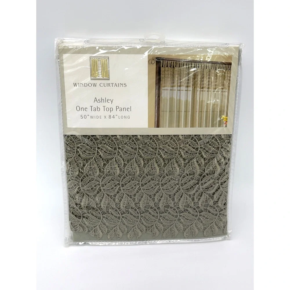 Vintage Crochet TOP Lace Curtain Panel Cottagecore Valance Ashley 50x 84 NOS